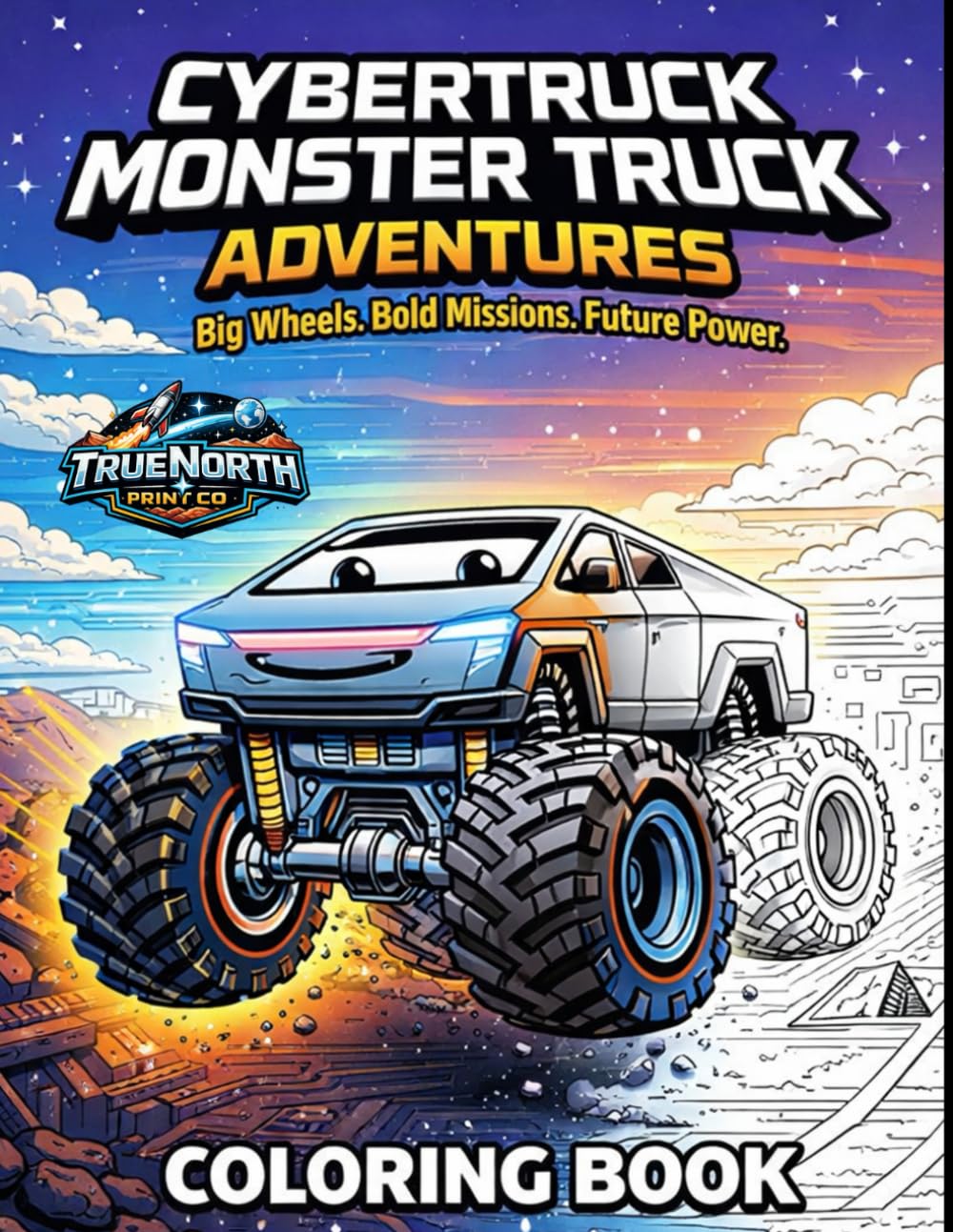 

CYBERTRUCK MONSTER TRUCK ADVENTURES: Quotes Coloring Book (Independently published)