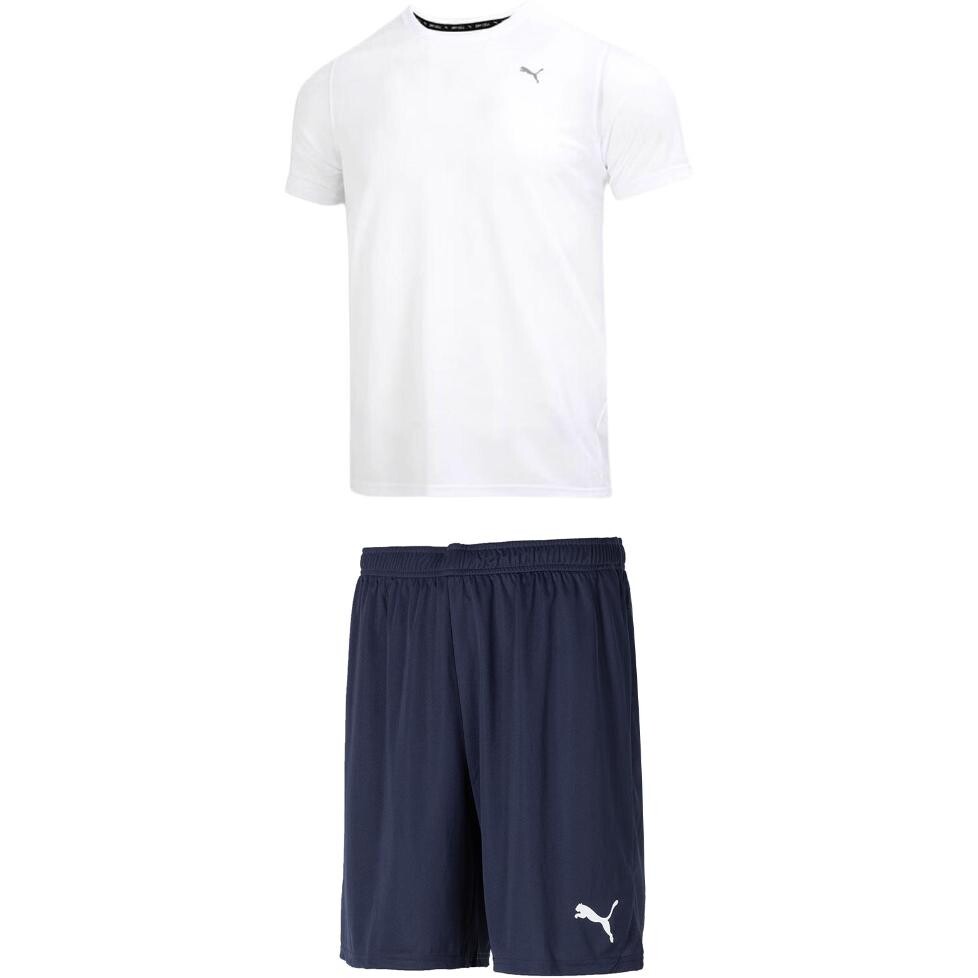 

Повседневная спортивная одежда для мужчин белого и темно-синего цвета Puma, белый/темно-синий