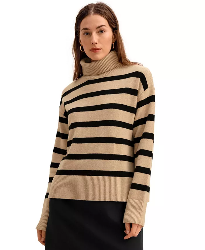 

Женский свитер Tarra Stripe LILYSILK, коричневый