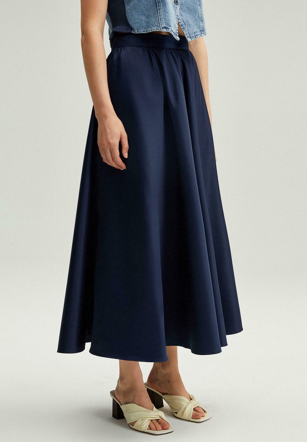 

Юбка А-силуэта Pleated skirt Touché Privé, темно-синий