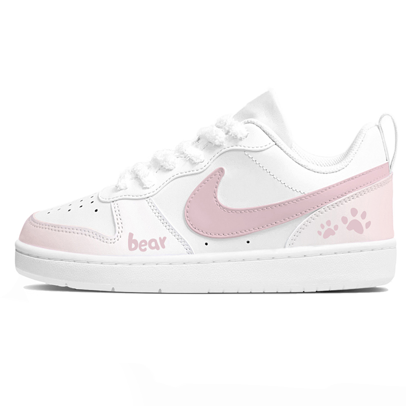 

Nike Court Borough Light Pink Bear Low top детские скейтборд кроссовки Pink для подростков