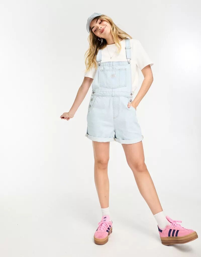 

Винтажный укороченный комбинезон Levi's синего цвета