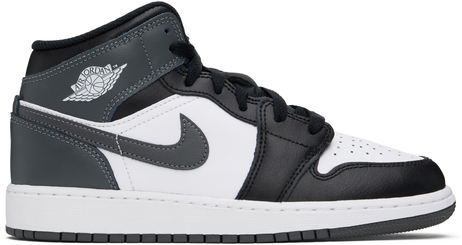 

Кроссовки Air Jordan 1 Mid для больших детей, черно-серые Nike Jordan