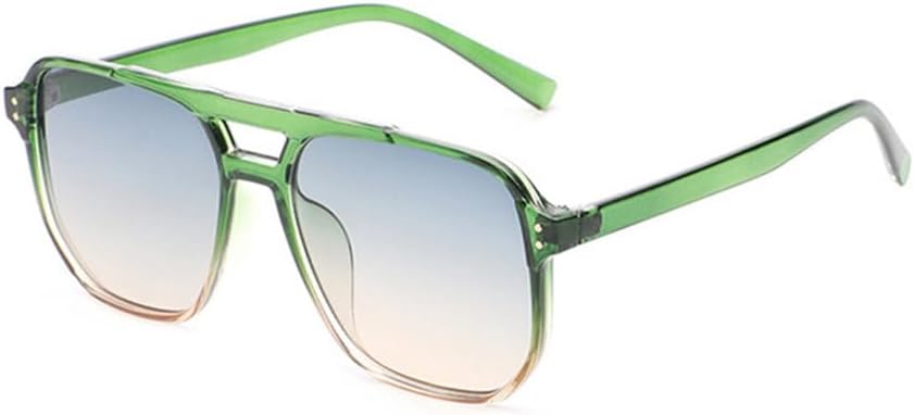 

Солнцезащитные очки в стиле ретро с двойной перемычкой 2027 года для женщин, модные декоративные очки, солнцезащитные очки UV400 для мужчин, трендовые солнцезащитные очки MTZJH, Green Tea