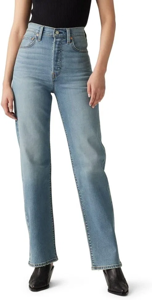 Levi's Женские джинсы Ribcage Straight Full Length, Ringing Bells (Stretch)