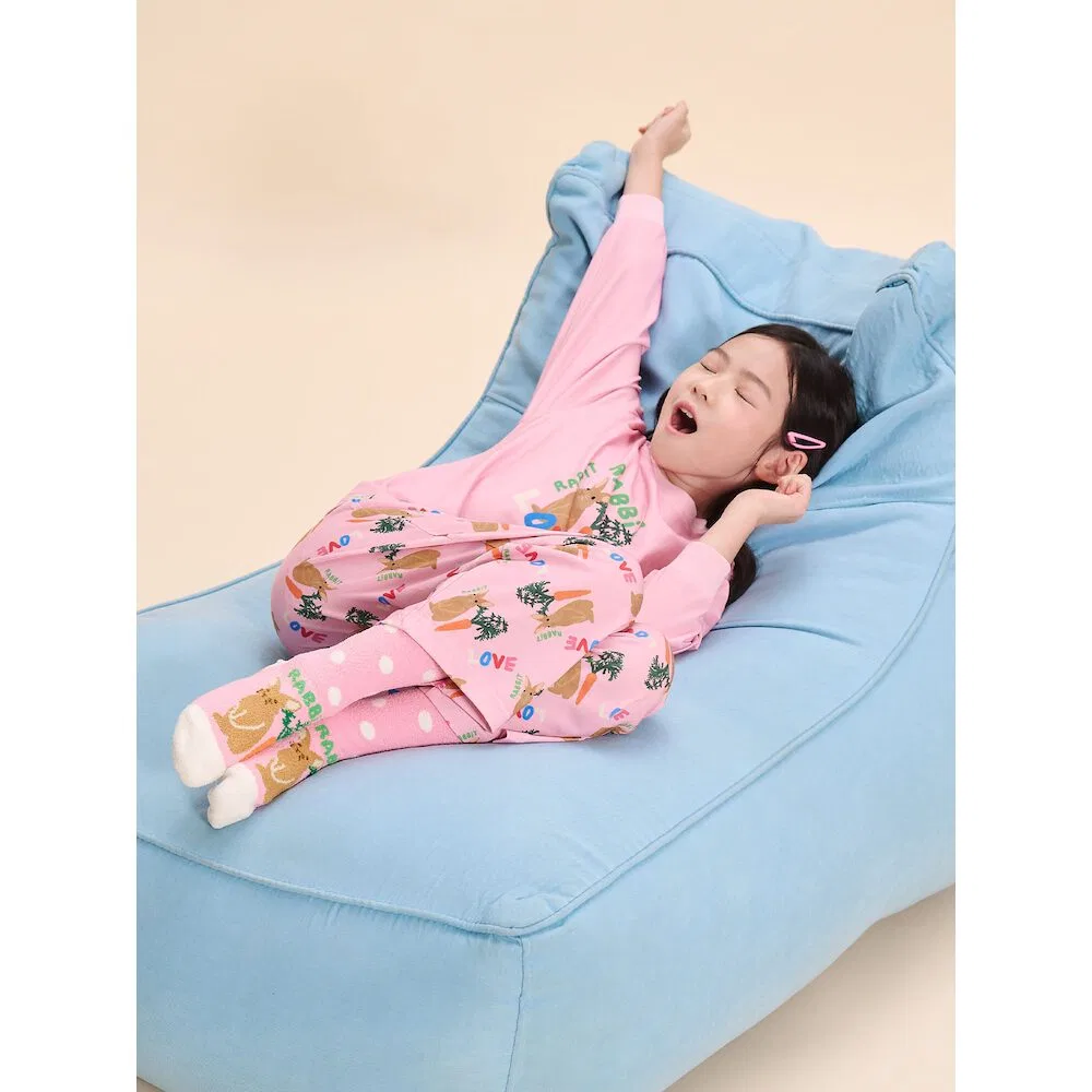 Детский комплект пижамы Beanpole Life Style с арт-принтом, светло-розовый — фото 2