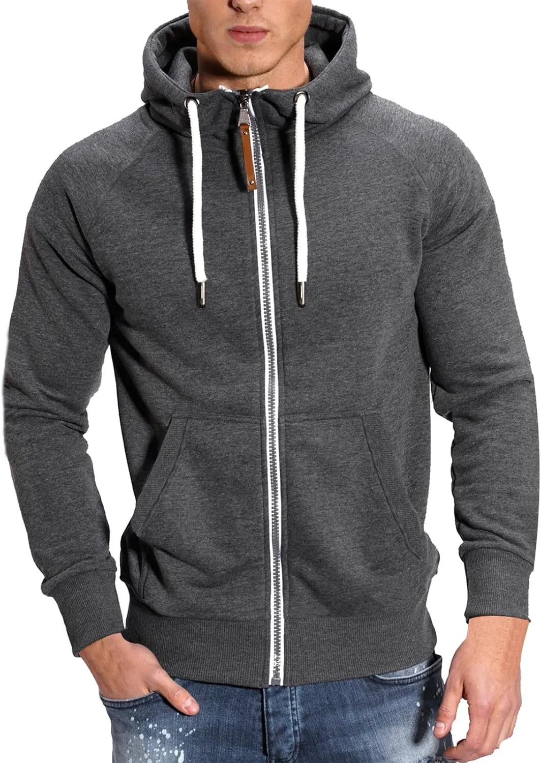 

Мужская толстовка с полной молнией, легкая, с длинными рукавами и карманами