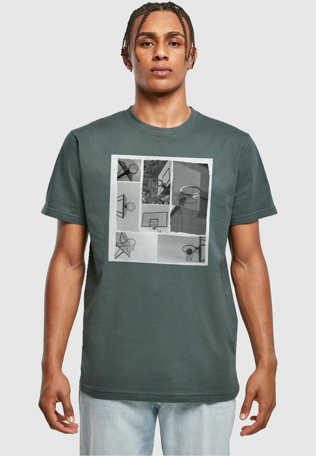

Рубашка с принтом HOOP LIFE Mister Tee, зеленый