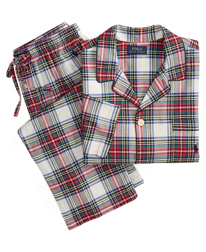 

Мужской комплект пижамы Stewart Plaid из 2 предметов Polo Ralph Lauren, красный
