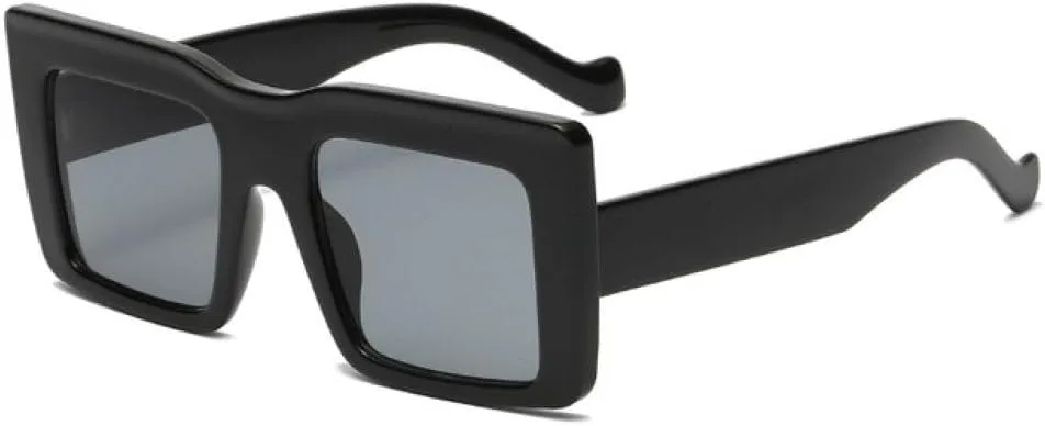 

Солнцезащитные очки 2027 Square для женщин, мужские солнцезащитные очки большого размера, винтажная мода, солнцезащитные очки UV400 для женщин MTZJH, Black