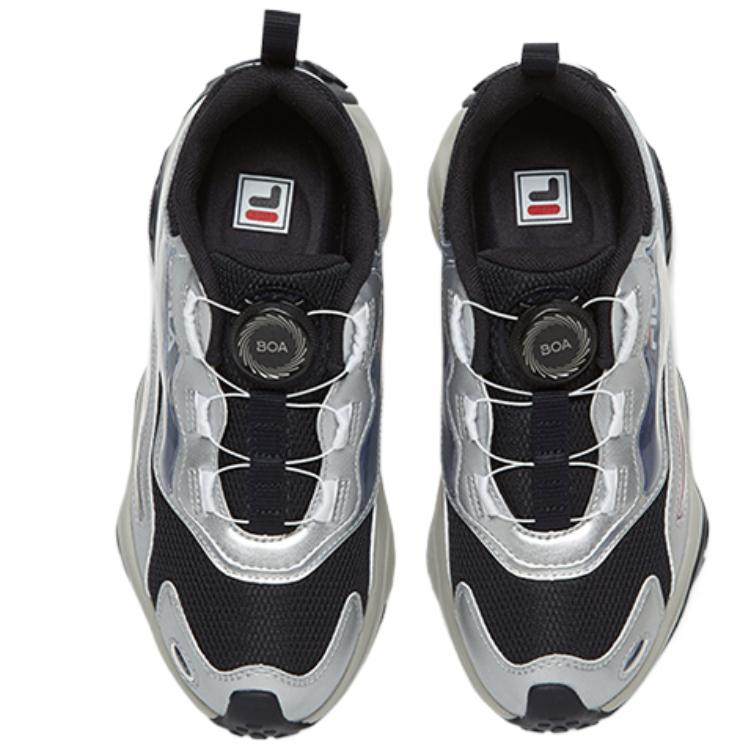 FILA KIDS BOA противоскользящие износостойкие низкие детские уличные кроссовки Legend Blue Deep Burgundy Kids — фото 4