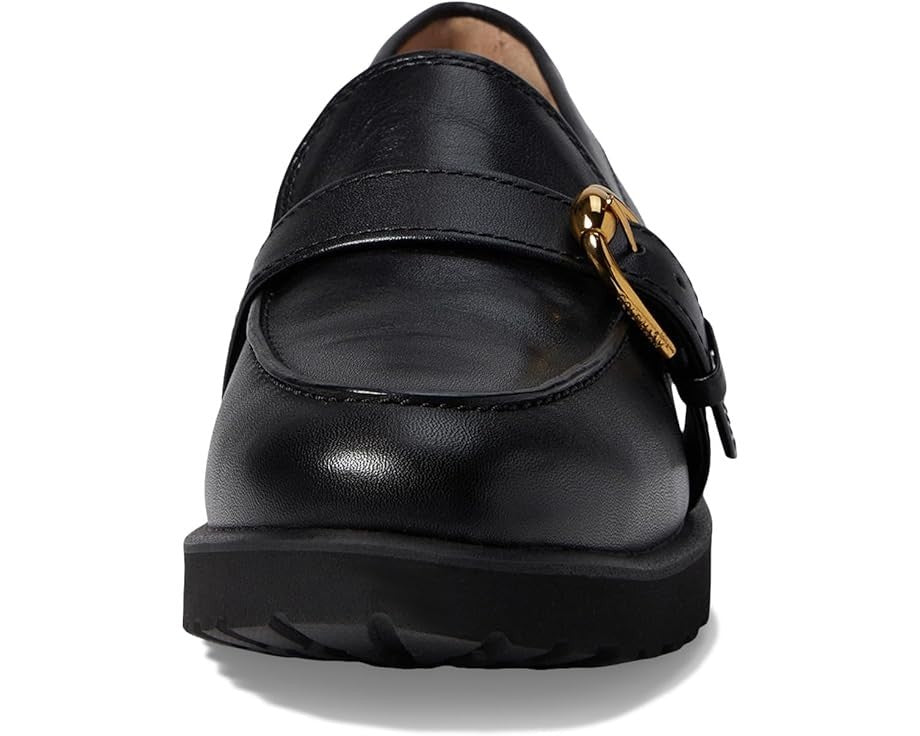 Женские лоферы Cole Haan Giana Buckle W30773-001, черные кожаные, без застежек, VER453 — фото 3