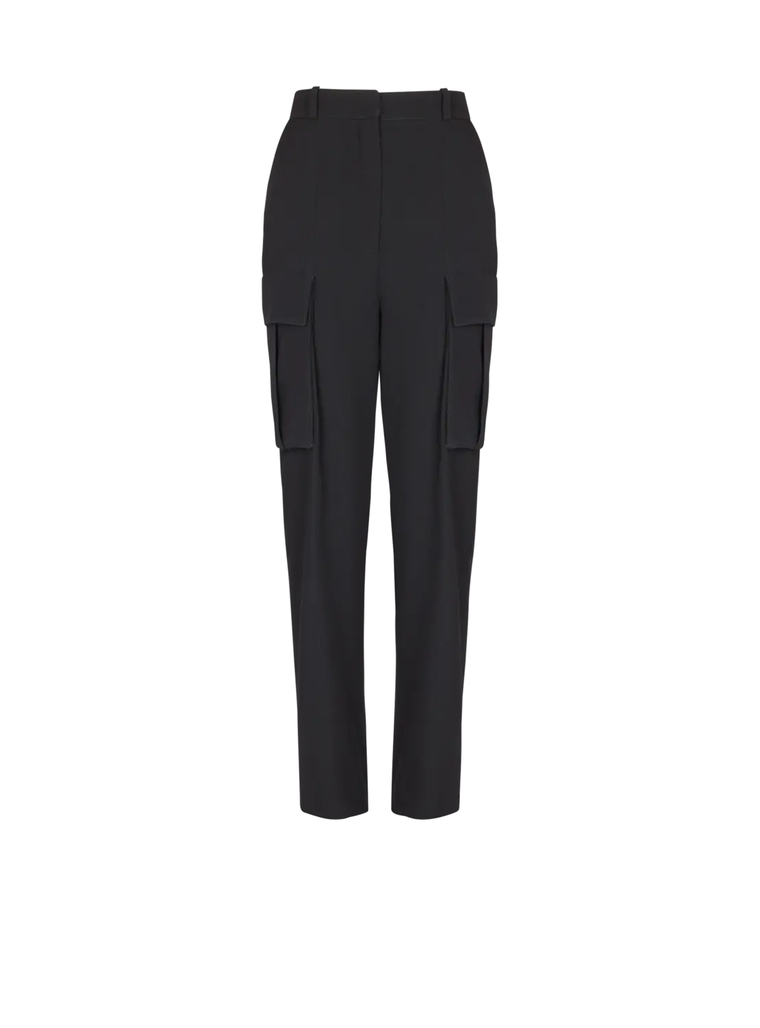 

Карго из шерсти гран-де-пудр Balmain, черный