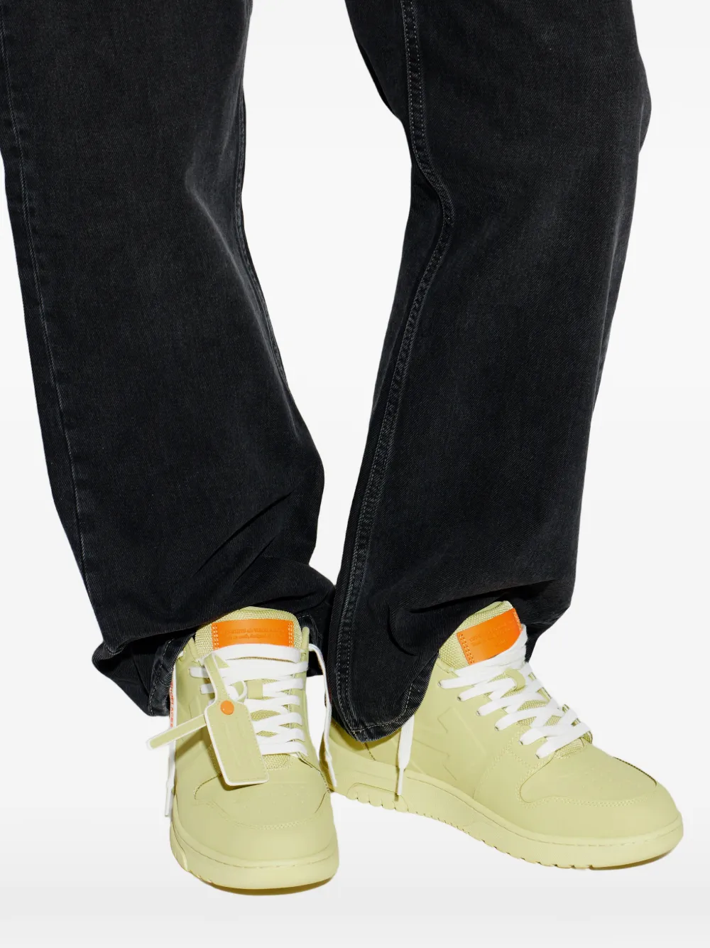Кроссовки на шнуровке Out Of Office Off-White, желтый — фото 4