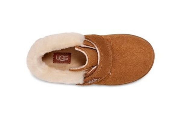 Зимние сапоги nolen turn меховые короткие сапоги коричневые Ugg, коричневый — фото 4