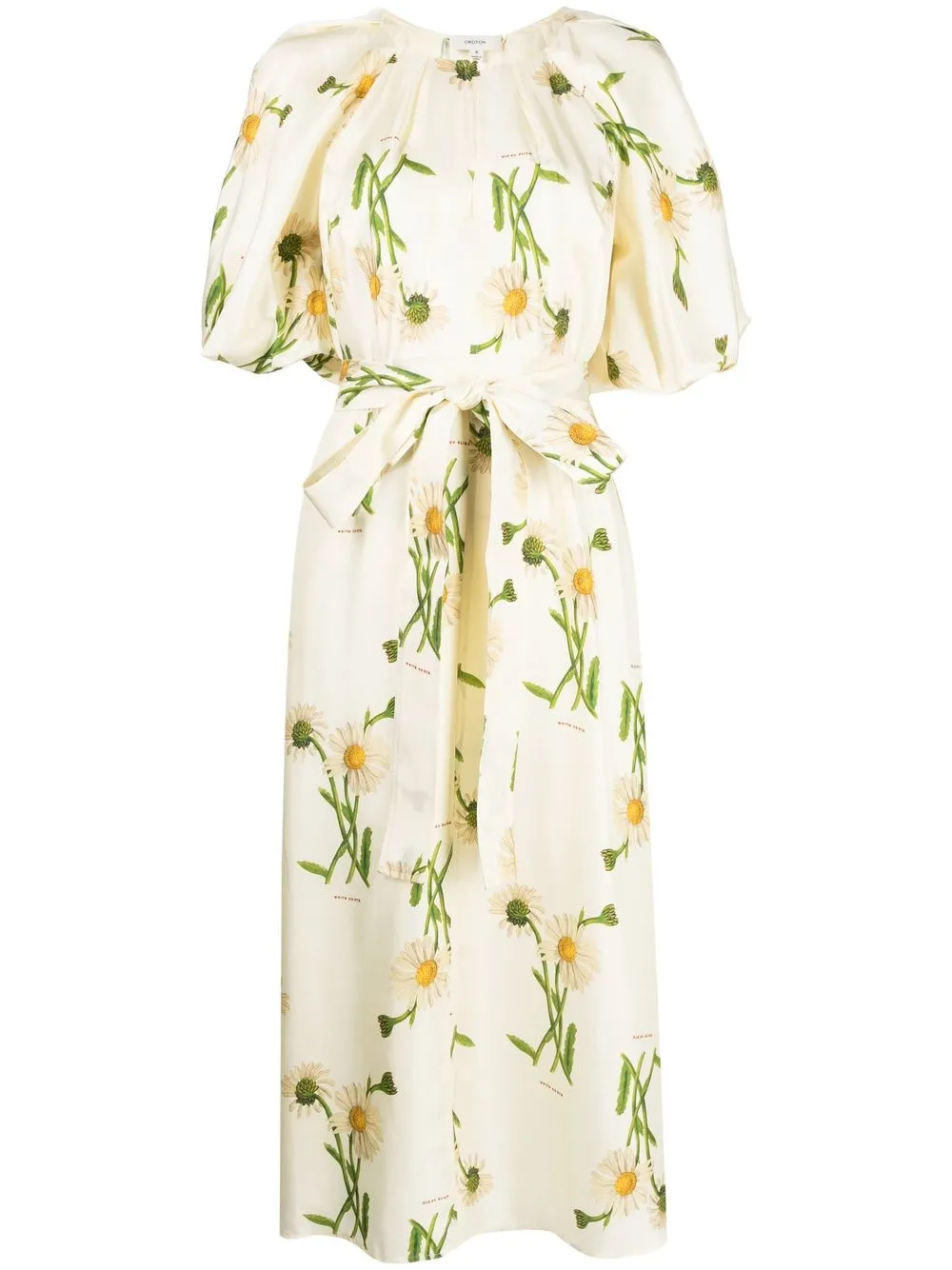 

Длинное платье с объемными рукавами Oroton, желтый