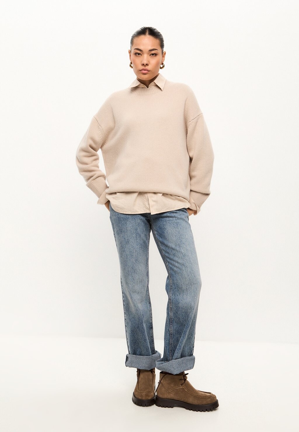 

Джемпер CLASSIC CREW NECK Cesare Gaspari, бежевый