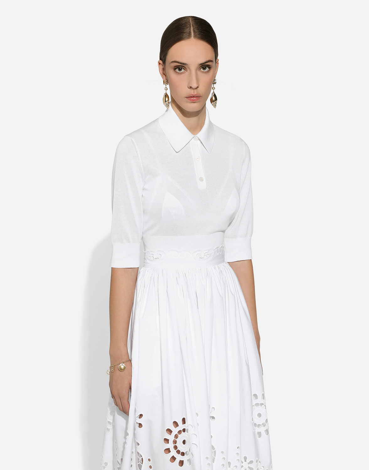 Браслет с логотипом dg и подвесками в виде ракушек Dolce & Gabbana, золото — фото 2