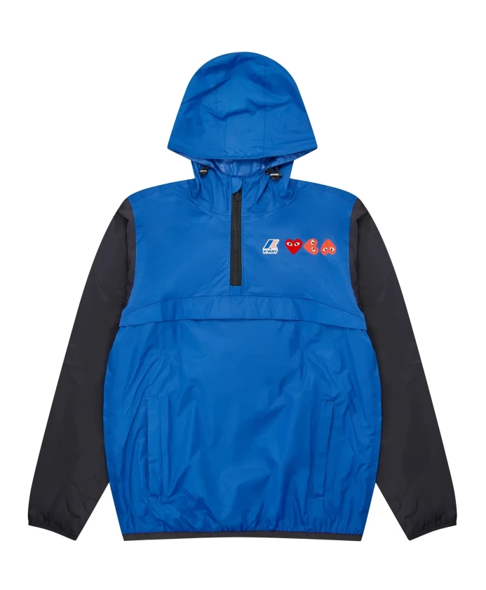 

Водоотталкивающая куртка сине-черного цвета на молнии до середины груди Comme Des Garã§Ons Play, синий