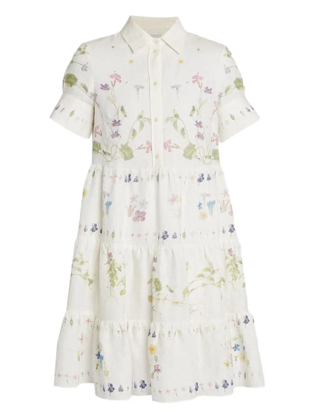 

Льняное платье ERDEM, белый