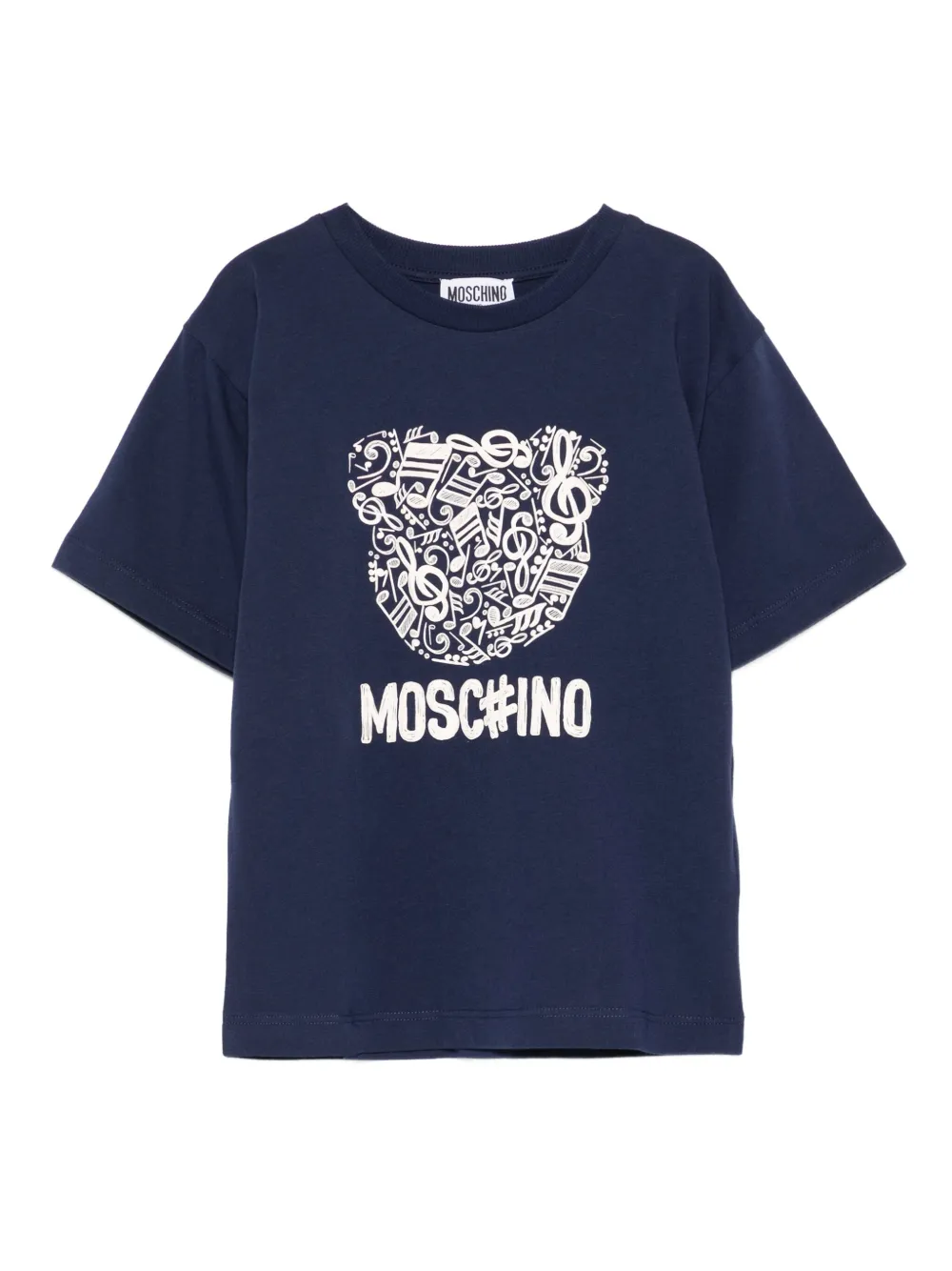 

Футболка с принтом Moschino Kids, синий