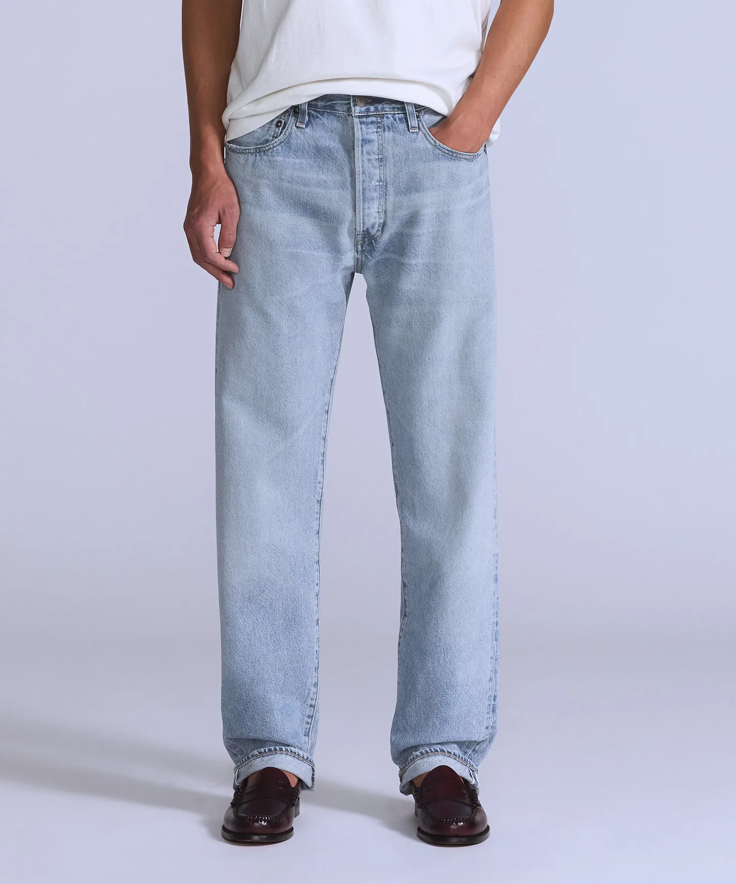 Джинсы Levi's BLUETAB™ 1980-х годов, модель 501® ORIGINAL, светло-индиговый цвет, СДЕЛАНО В ЯПОНИИ.