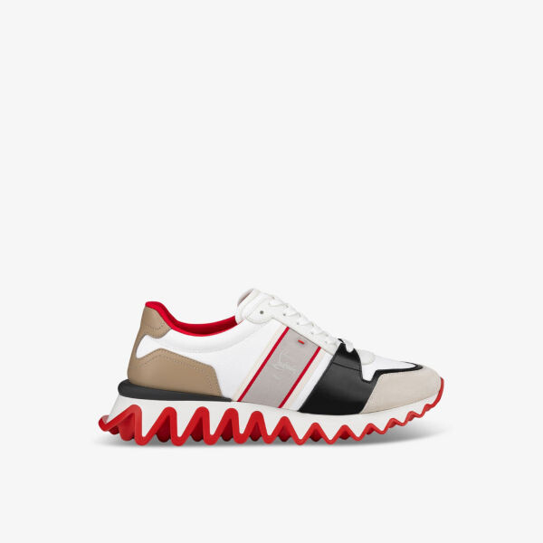 

Кроссовки средней длины из смесовой кожи nastroshark с зубчатой подошвой Christian Louboutin, белый