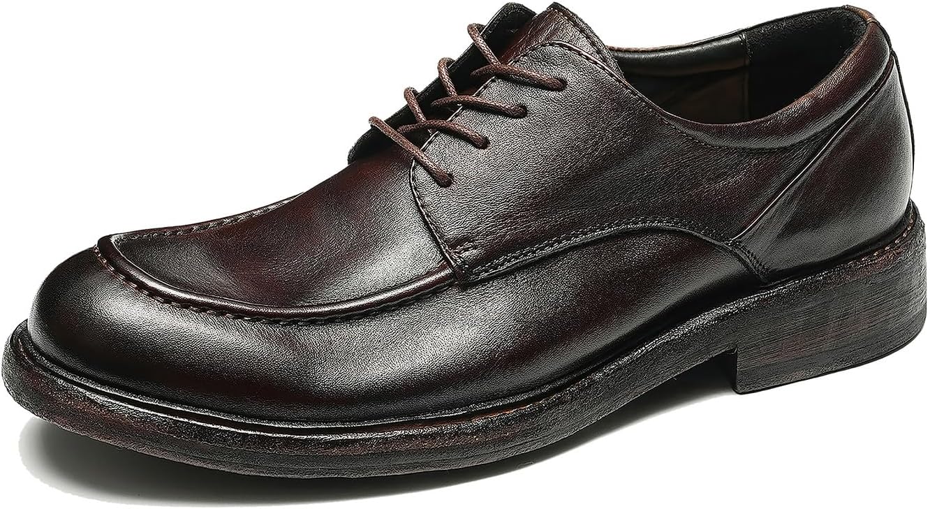 

Мужские туфли Santimon Oxfords, официальные, из натуральной кожи, ручная работа по технологии Goodyear Welt, дерби, модные, для смокинга, свадьбы, делового и повседневного стиля, выпускные для мужчин, коричневый