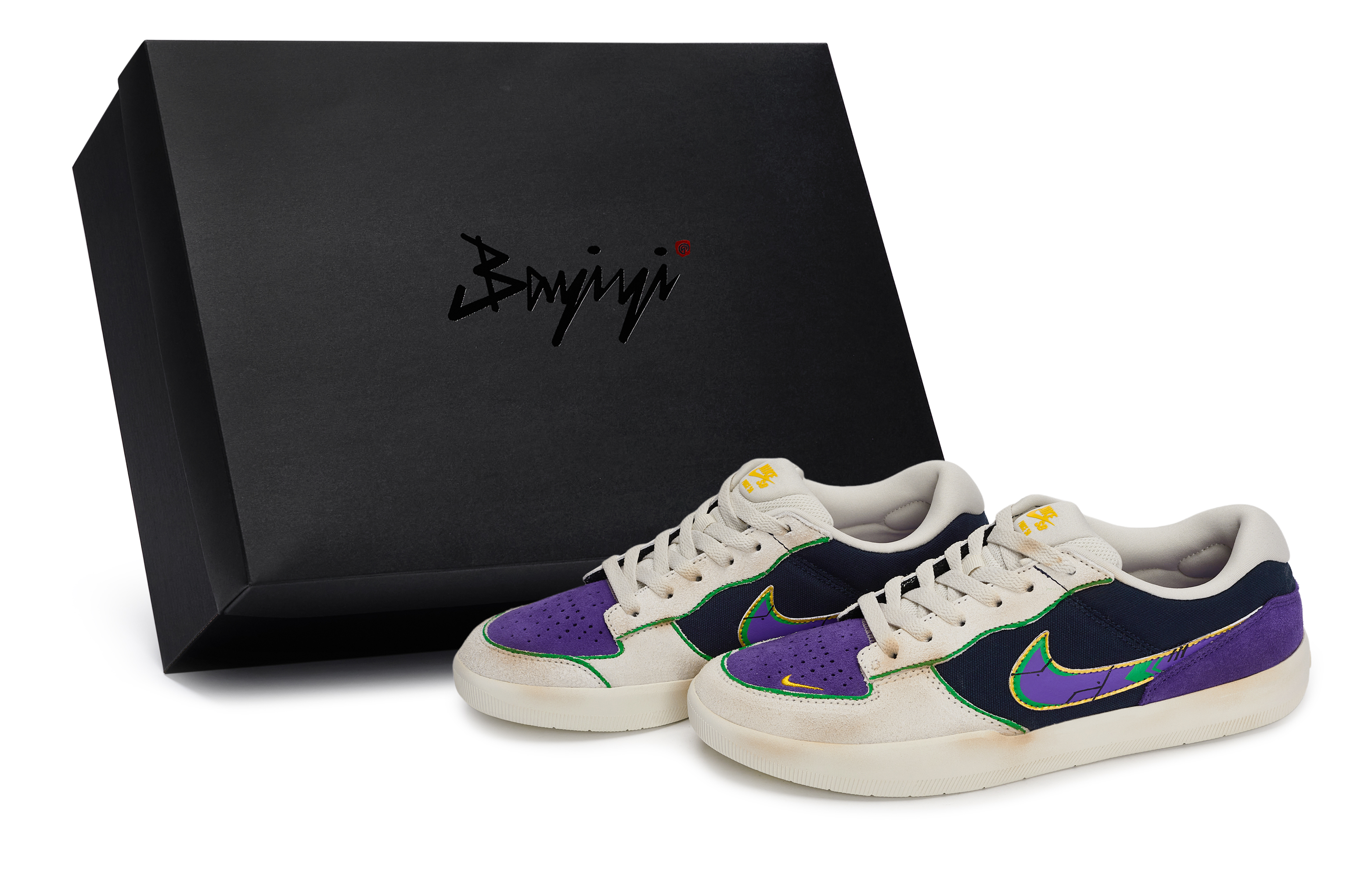 

Nike Кроссовки для скейтбординга SB Force 58, мужские, низкие, черные, белые, фиолетовые