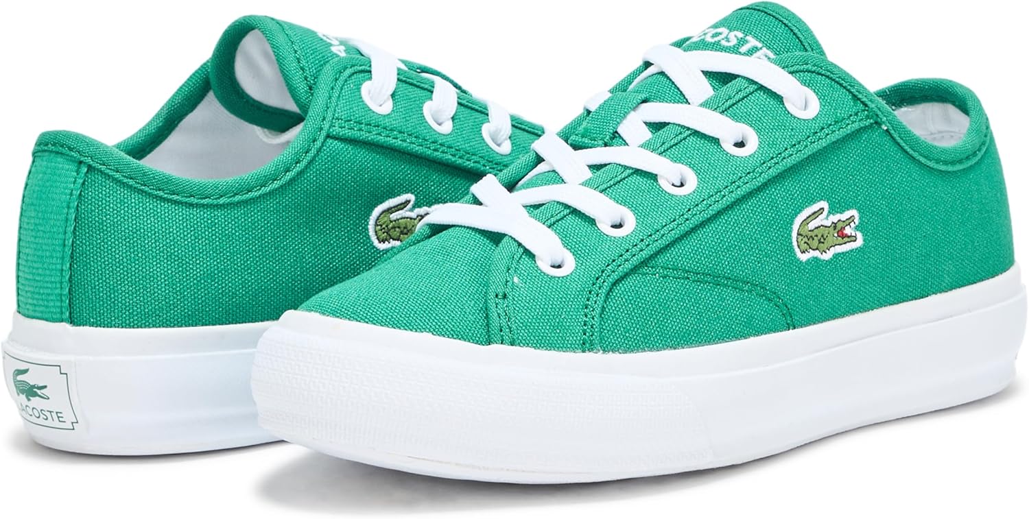 Laceste Unisex-Child детские кроссовки Backcourt Lacoste, Dark Marzipan/Dark Ginger Green/Navy Blue — фото 3