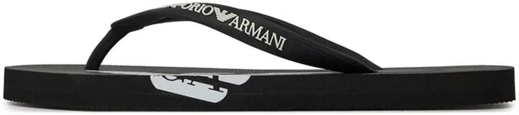 Шлепанцы Emporio Armani для мужчин, пляжные или бассейные, артикул XVQS06 XN746, обувь, пляжная одежда, 2-00002 Black White — фото 3