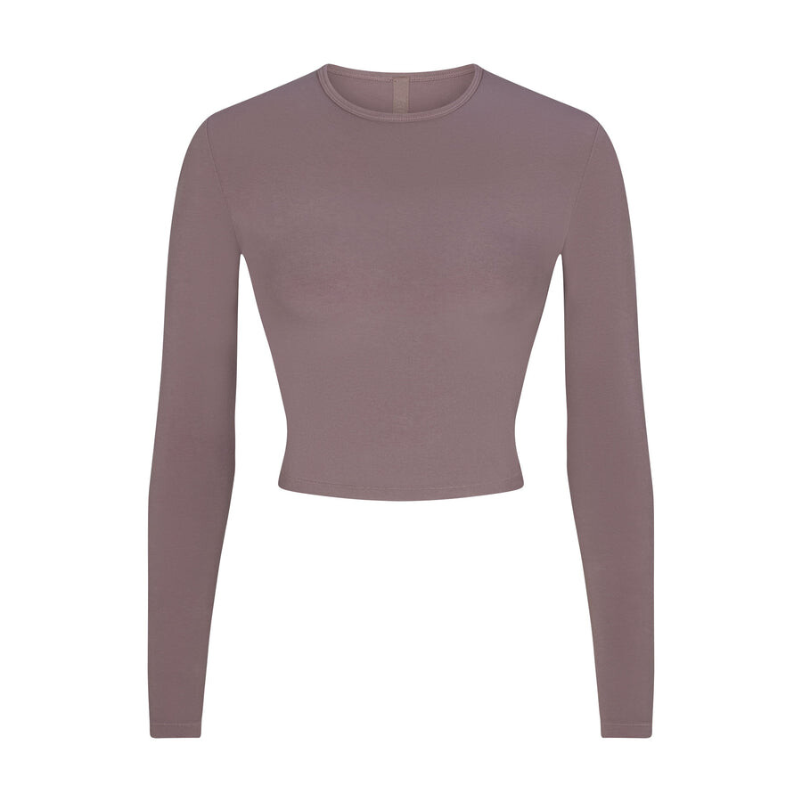 

Укороченная футболка с длинным рукавом SKIMS New Vintage, цвет Zinc