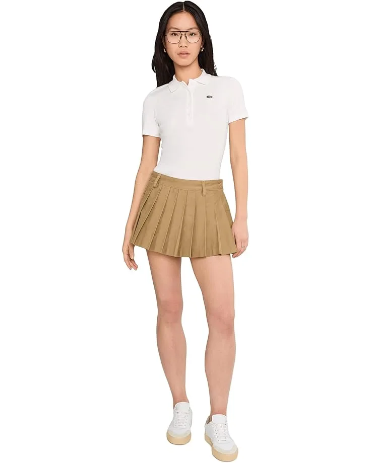Поло Lacoste L.12.D Ribbed Cotton, Slim Fit, Белое — фото 2