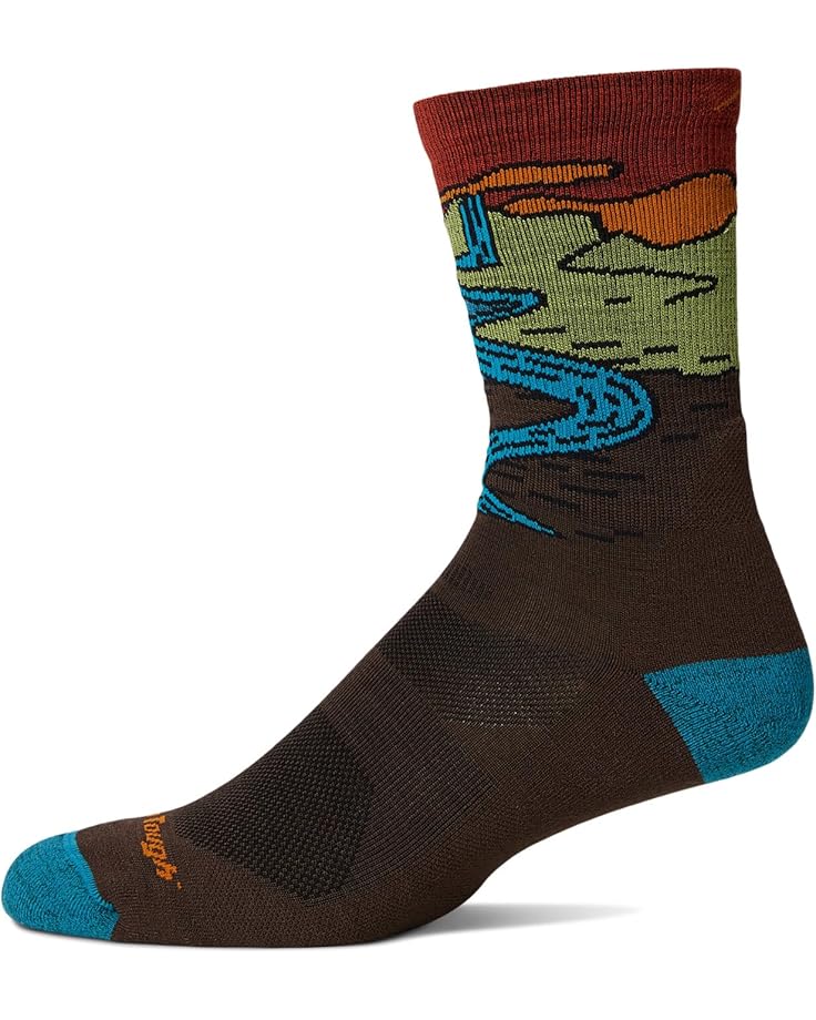 

Носки Darn Tough Vermont Chasing Waterfalls Micro Crew Lightweight with Cushion, цвет Earth