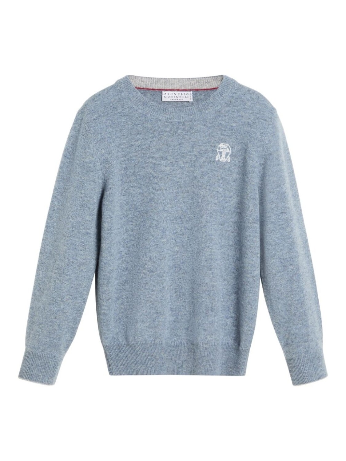 

Brunello Cucinelli Kids кашемировый свитер с вышитым логотипом, синий