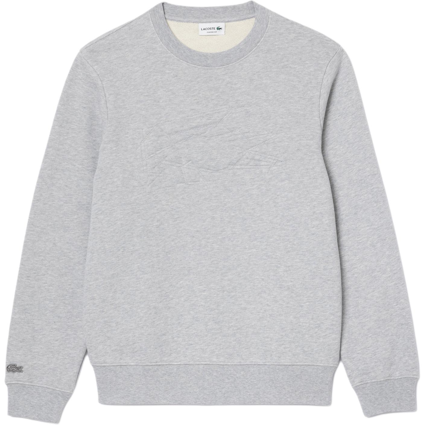 

LACOSTE Свитшот мужской смешанный светло-серый