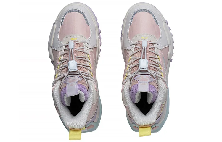 Li-Ning YOUNG детские повседневные кроссовки для подростков YOUNG, Peach pink / white sand gray / soft purple — фото 4