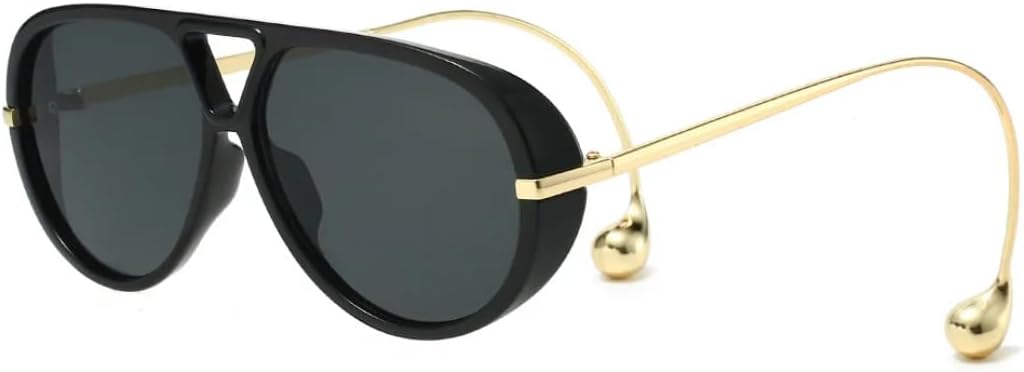 

Солнцезащитные очки с защитой UV400 | Металлические петли, большая оправа | Для женщин и мужчин, для занятий спортом на открытом воздухе и путешествий DSVIGF, Black Gray