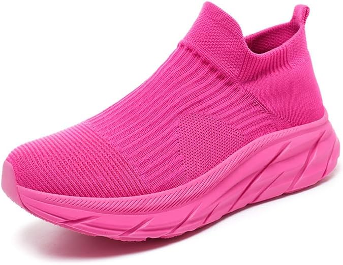 

Слипоны кроссовки для женщин, прогулочные туфли для женщин и мужчин, дышащие сетчатые спортивные кроссовки с амортизированной подошвой, теннисные туфли, женские и унисекс Trcloltc, розовый
