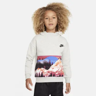 

Худи Nike Sportswear Snow Day Fleece Printed Pullover, цвет Grey Heather
