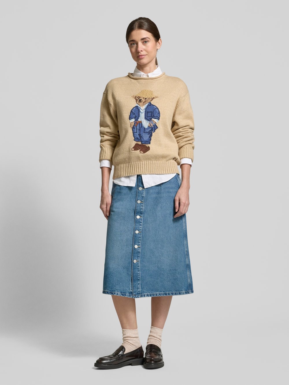 

Юбка из денима с полной застежкой на пуговицы Polo Ralph Lauren