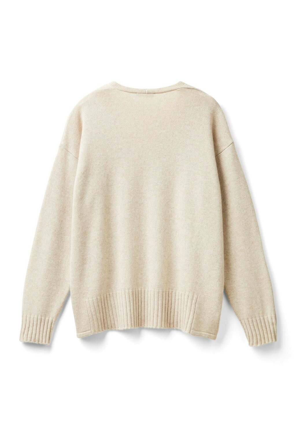 

Вязаный свитер V-NECK BLEND. United Colors of Benetton, бежевый