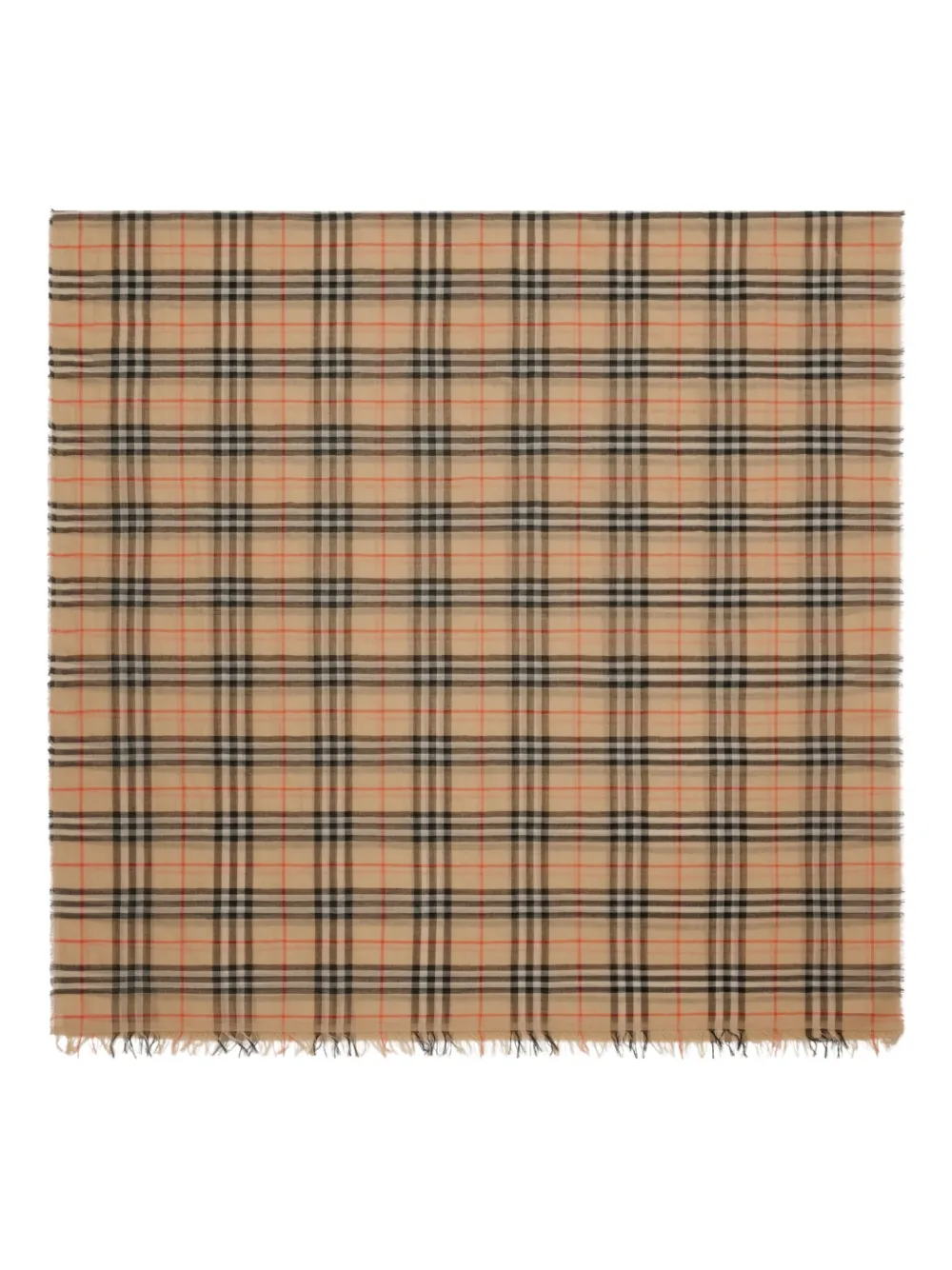 

Шарф в клетку BURBERRY, нейтральный