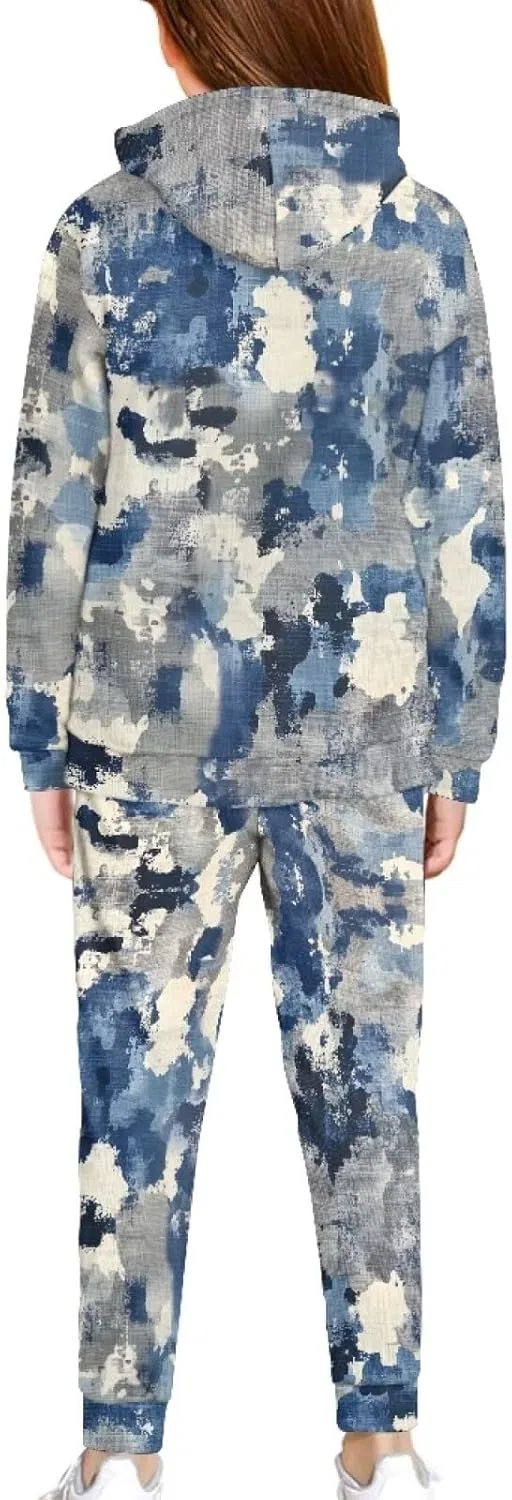 Детский спортивный костюм из толстовки и джоггеров YECARYPOD, Blue Camo — фото 2