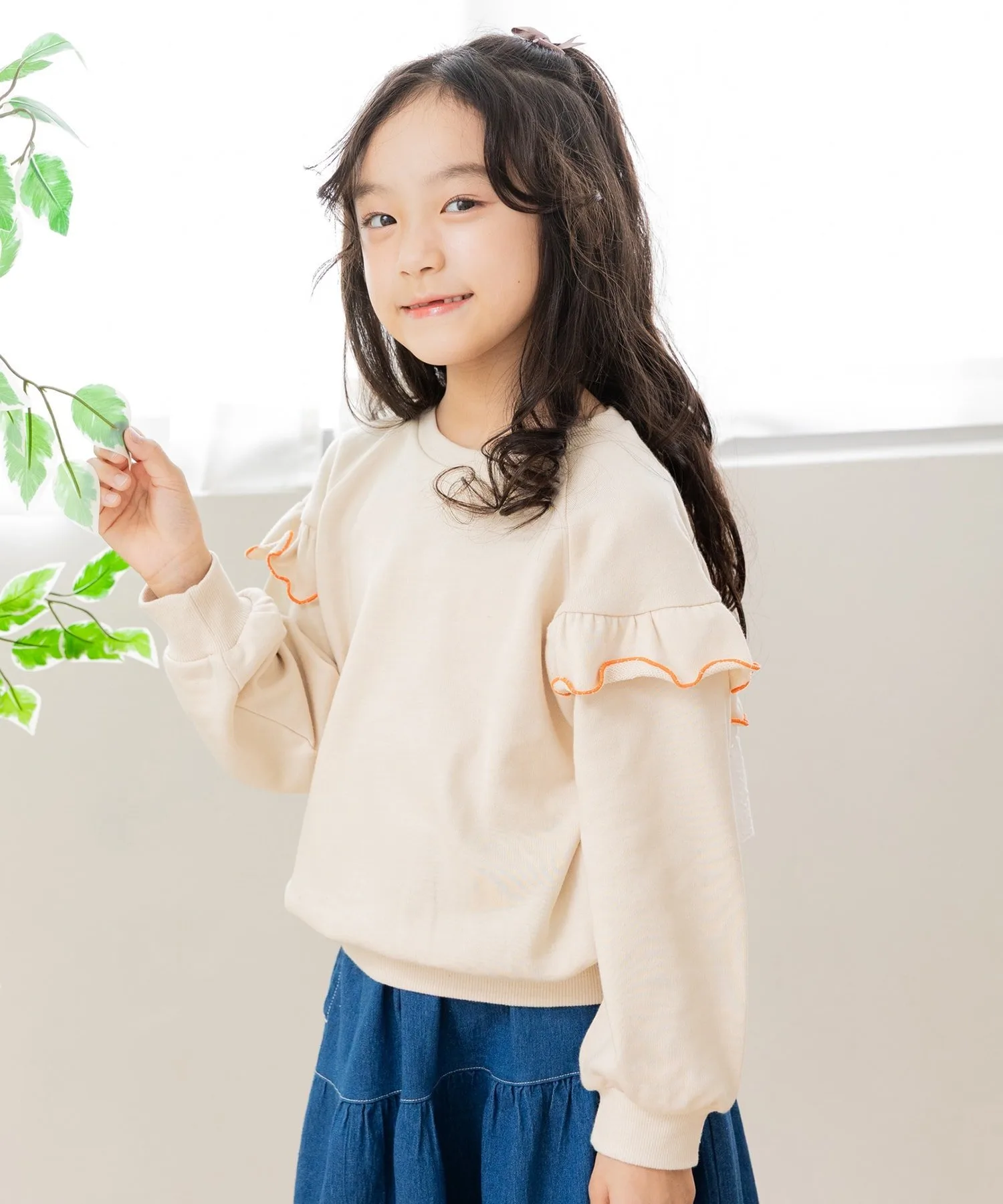 Флисовая толстовка с кружевной оборкой Chil2, cream