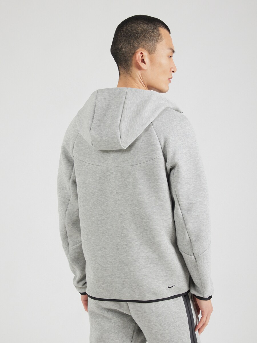 Толстовка с капюшоном на молнии Nike Sportswear TECH FLEECE, цвет Dark grey/mottled grey — фото 4