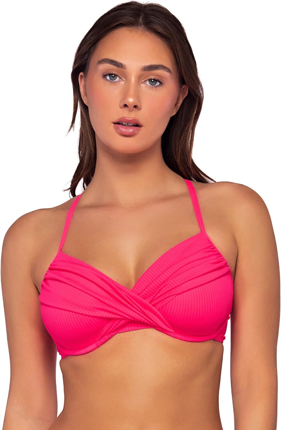 

Купальный топ Sunsets Crossroads Underwire Top, цвет Neon Pink