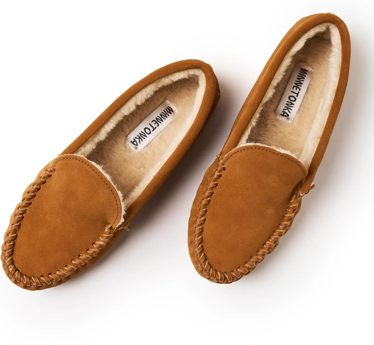 Мужские венецианские туфли с мягкой подошвой и ворсом Minnetonka, коричневый — фото 3