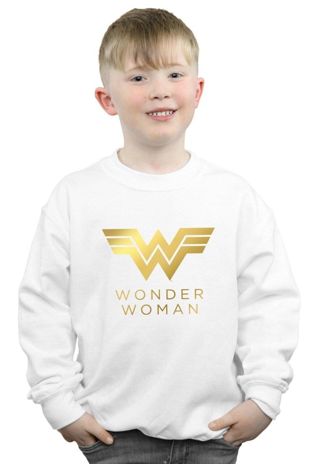 

Толстовка с золотым логотипом Wonder Woman 84 DC Comics, белый