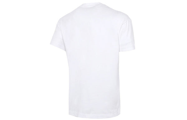 Футболка men's logo embroidered woven label training sports short sleeve white t-shirt Nike, белый — фото 2